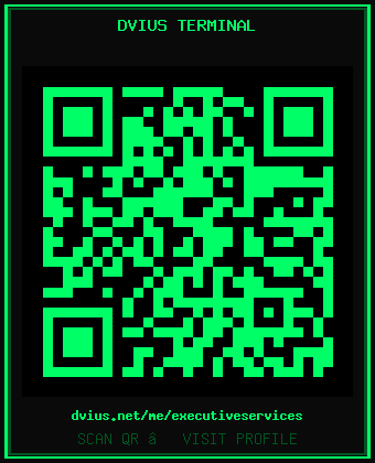DVIUS Terminal QR Code for executiveservices